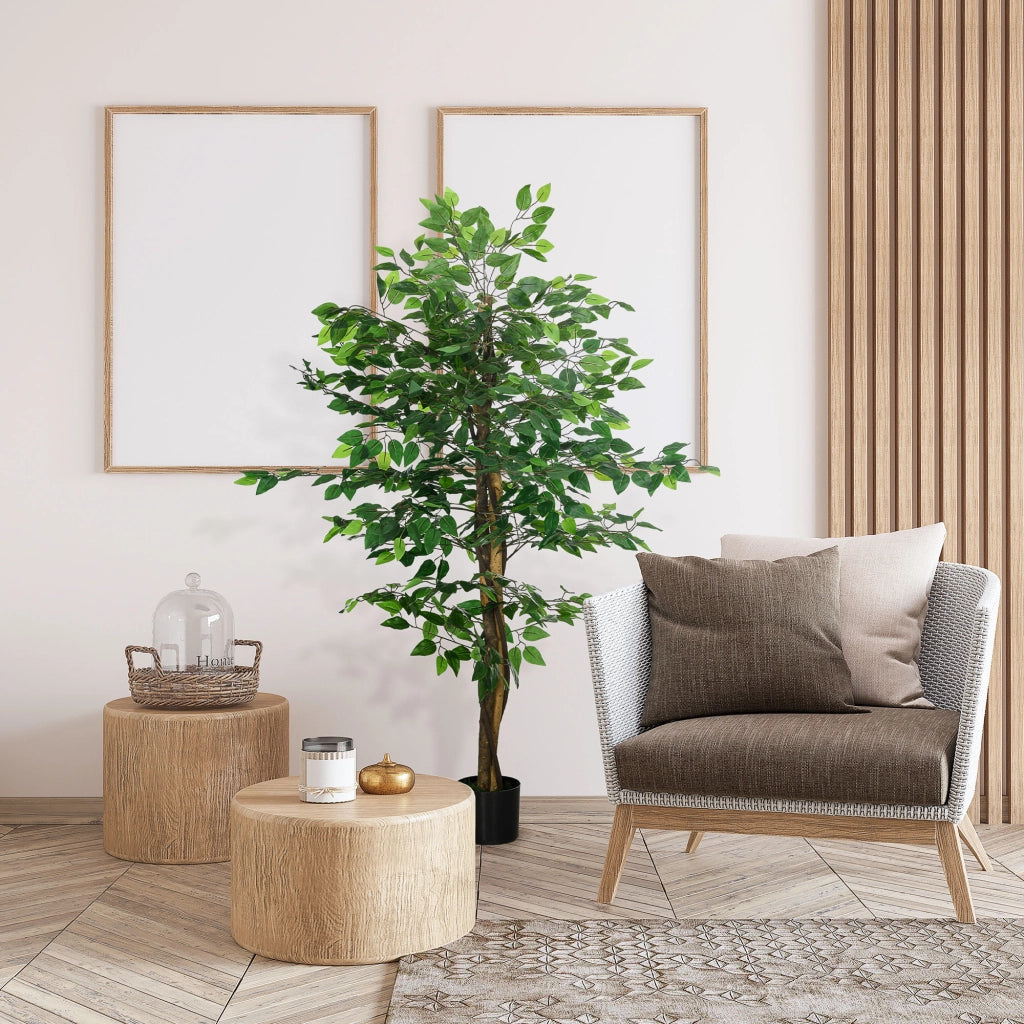 Ficus Artificiale 150cm ¨C Xylo ¨C Pianta Decorativa con Vaso