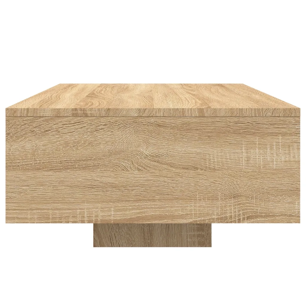 Tavolino da Soggiorno con Luci LED Rovere Sonoma 85x55x31 cm 836611