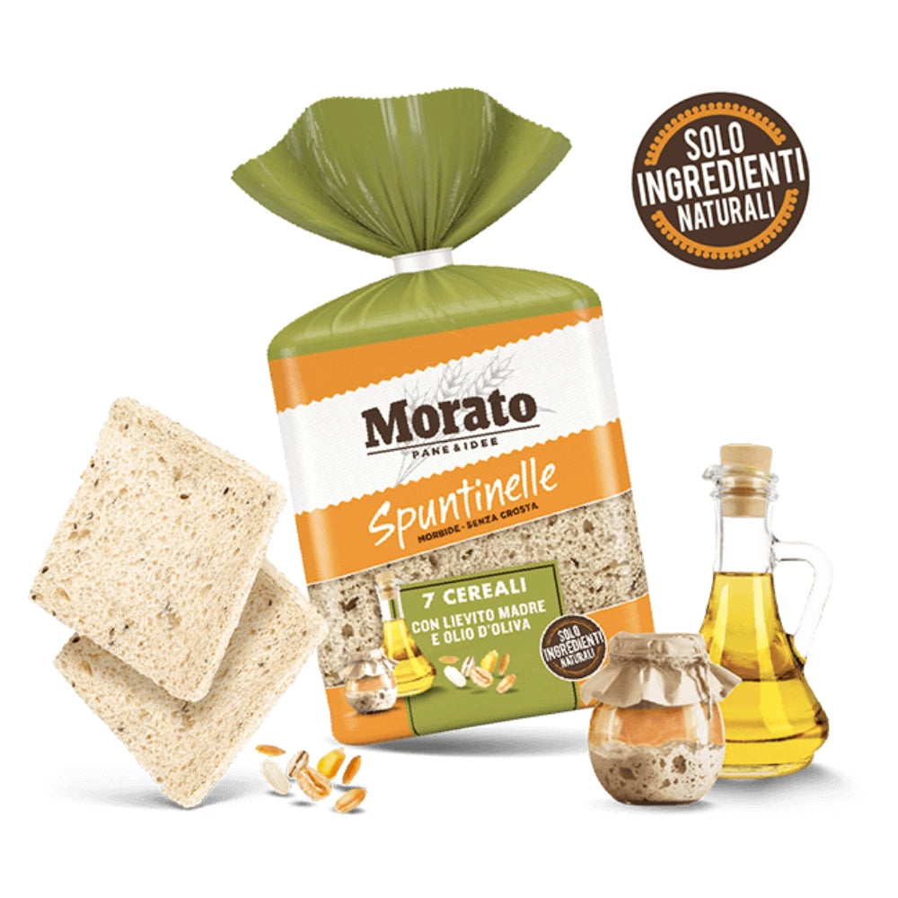 Morato spuntinelle 7 cereali morbide fette senza crosta da 400 grammi