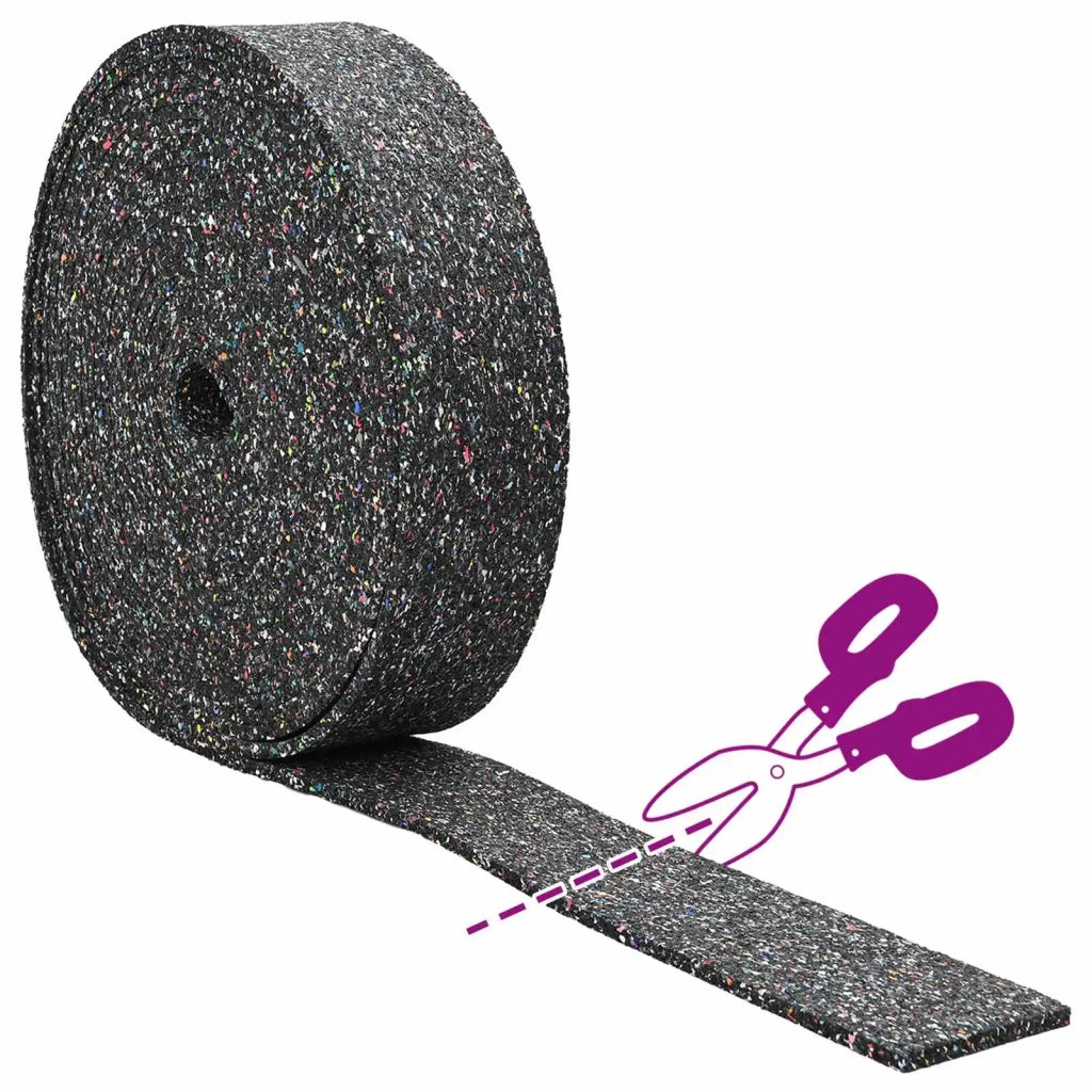 Rotolo di Granulato in Gomma Nero 2000 x 12 x 1 cm Gomma 42027308