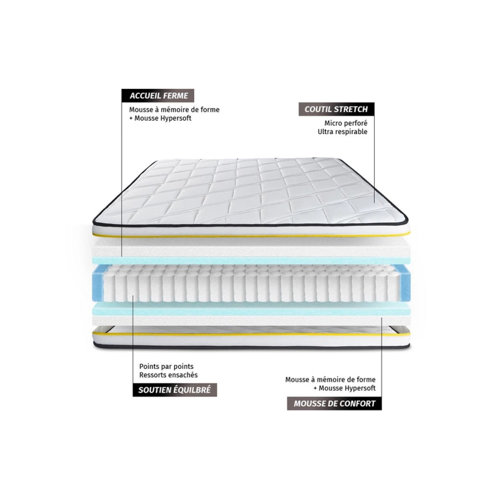 Materasso FLEXY 135x200cm - Spessore : 22cm - Híbrido - Rigido