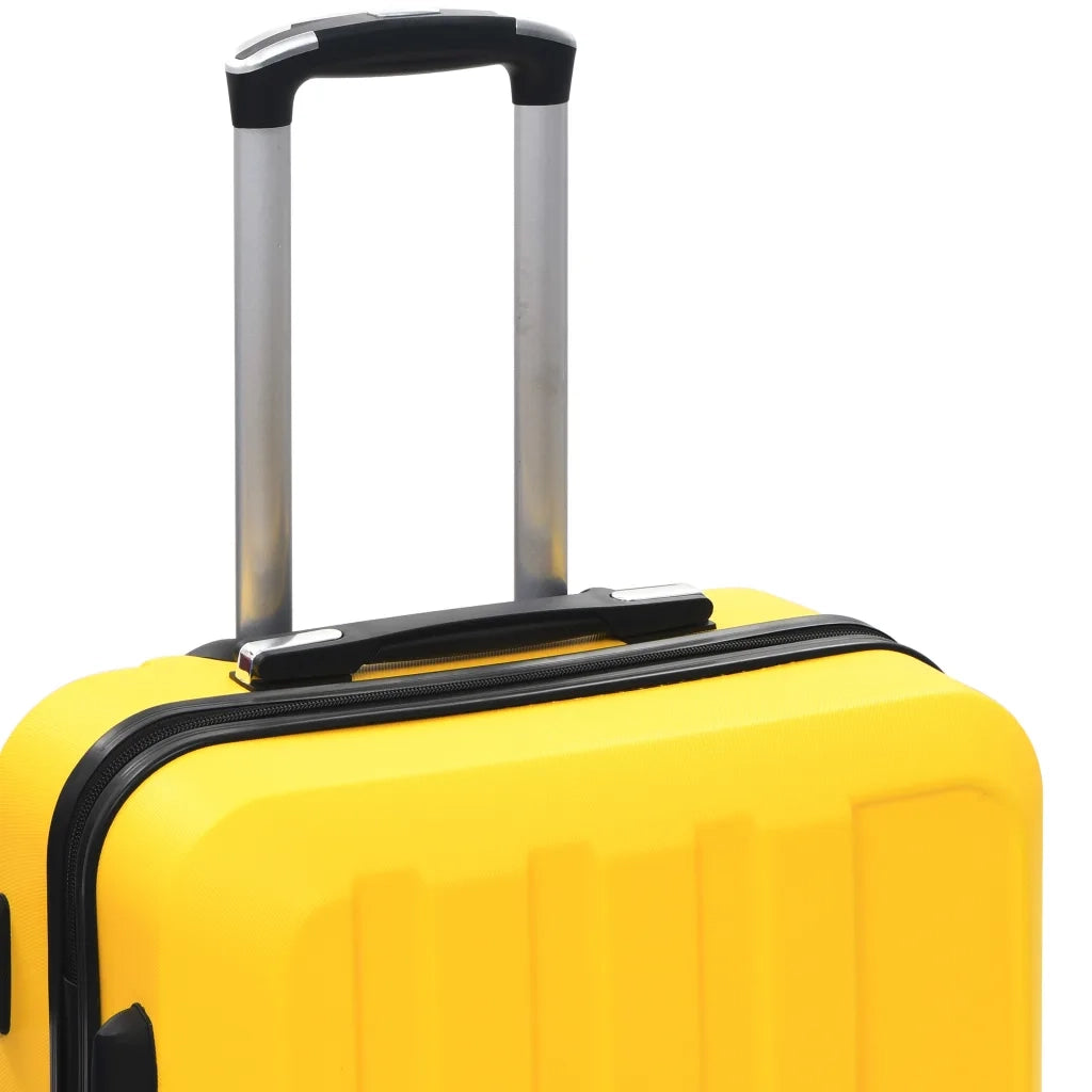 Set Trolley a Custodia Rigida 3 pz Giallo in ABS 91876