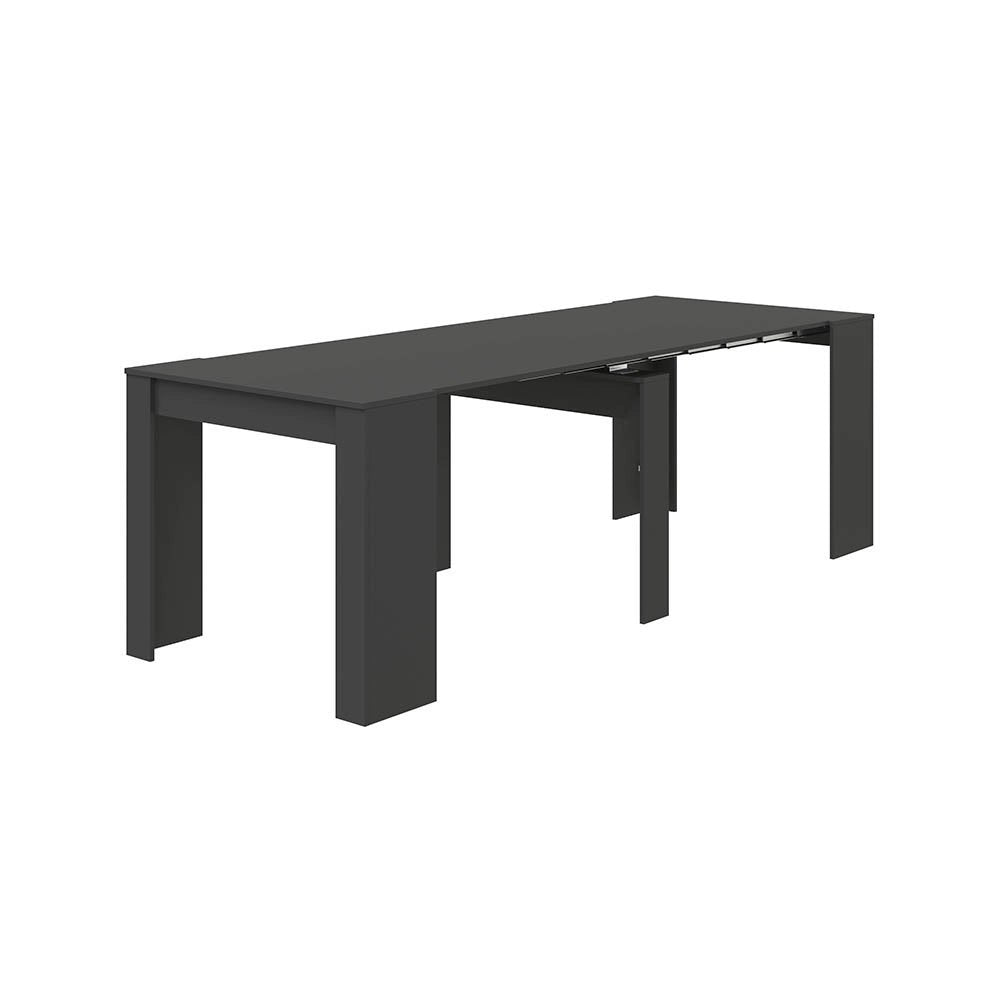 Abicitren, Consolle Allungabile 10 Posti, 90x51x78h cm Nero Antracite