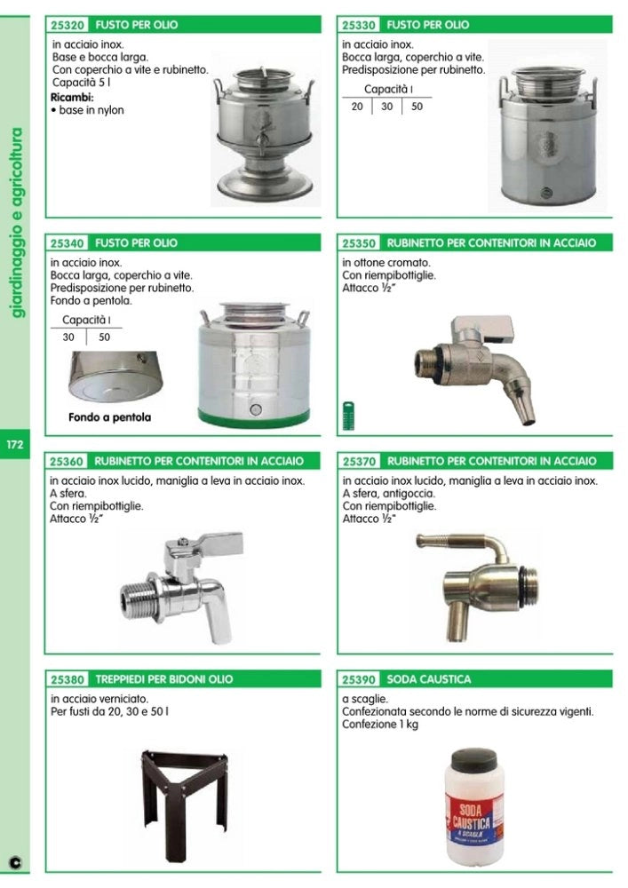 1pz contenitore acciaio inox saldato lt.30 cod:ferx.8420