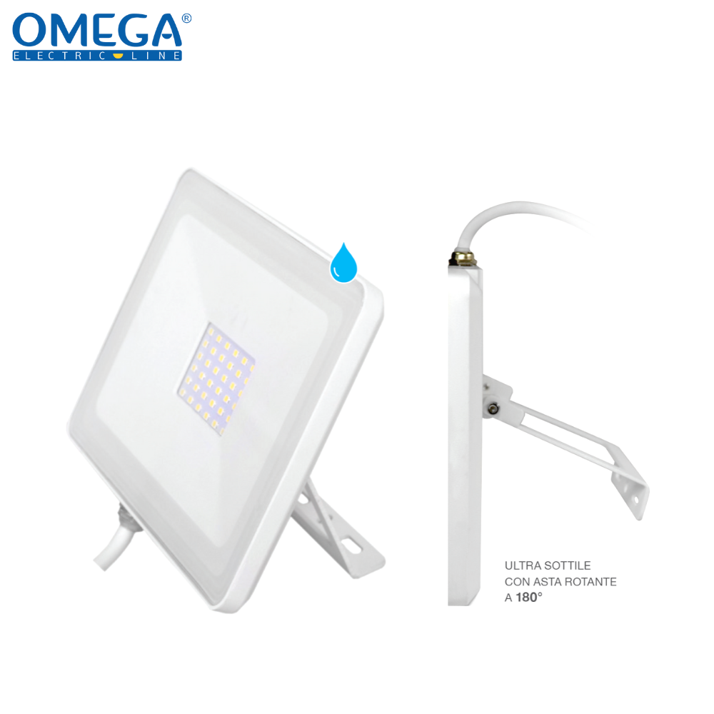 MINI PAD 50W 4950LM, 4000°K, IP65, DIMENSIONI 226x154x13 mm, COLORE