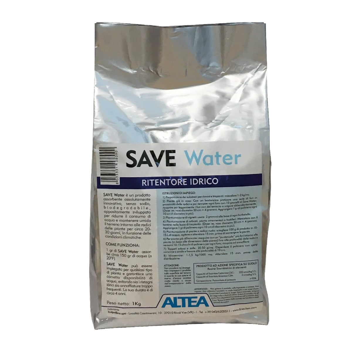 Altea riserva d'acqua per piante Save Water 1 kg