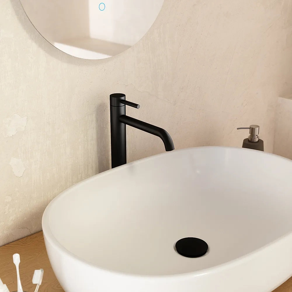 Miscelatore lavabo alto senza scarico slim nero opaco | Bette