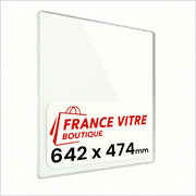 642 x 474 x 4 mm - Vetro per stufa a legna - vetro camino di ricambio - vetro per caminetto resistente al fuoco - France Vitre