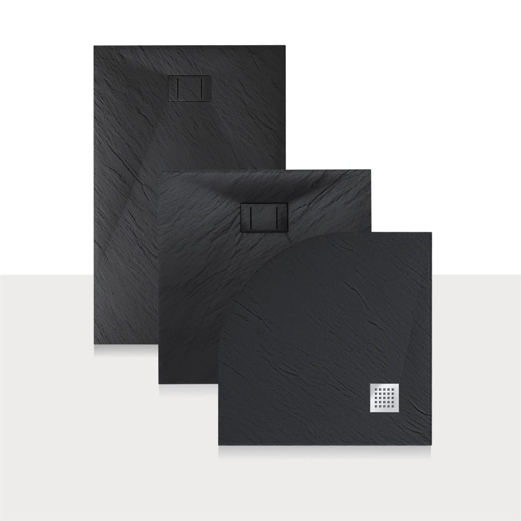 Piatto Doccia 80x120x2 6 CM Rettangolare Antracite Effetto Pietra mod. Blend