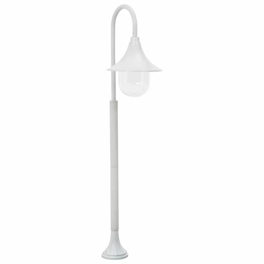Lampione da Giardino E27 120 cm Alluminio Bianco 44210