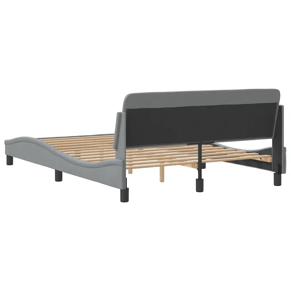 Giroletto-Struttura Letto Dover Grigio Chiaro 120x200 cm Tessuto