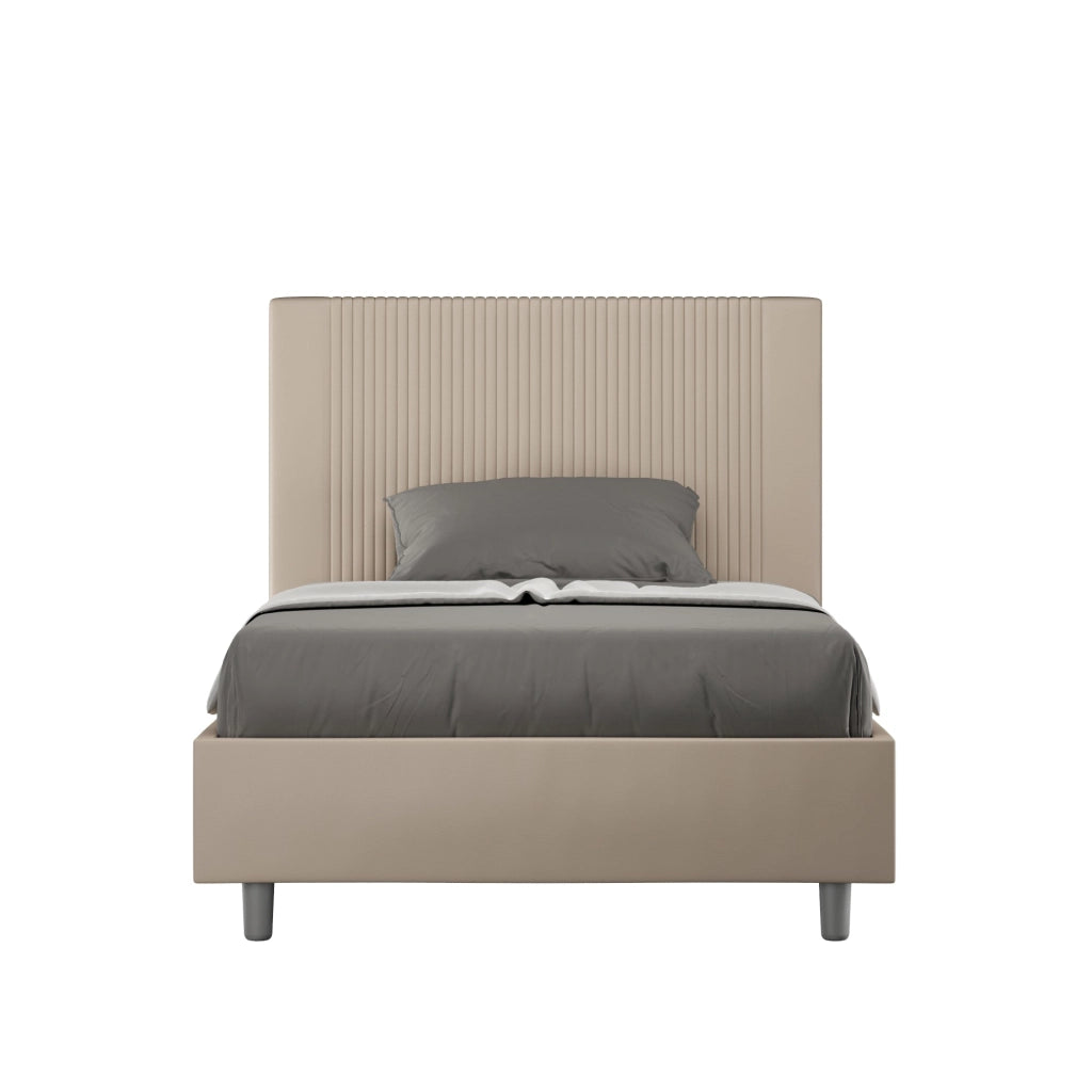 Letto Matrimoniale Large 170x210 cm Senza Rete Goya Tortora