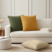 Federa 6 pz ALMELO Verde 70 x 70 cm corduroy 915610