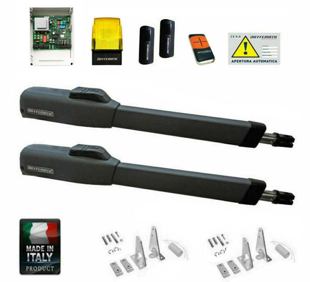 KIT C300 MOTORI CANCELLO A 2 ANTE BATTENTI AUTOMATICO PROFESSIONALE 230V DFM