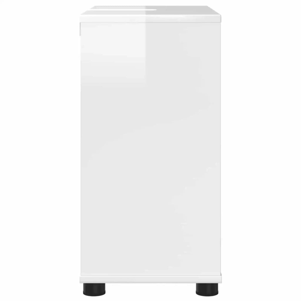 Armoire de lavabo de salle de bain Blanc brillant