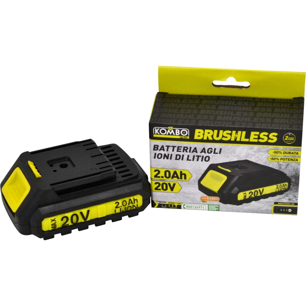 Batteria KOMBO PRO Brushless 2.0Ah – Potenza, Efficienza e Lunga Durata