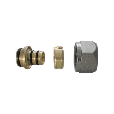 ADATTATORE PER TUBO MULTISTRATO NICHELATO- 16 x 2.0 - 3/4 x 18- TIEMM- pezzi 10