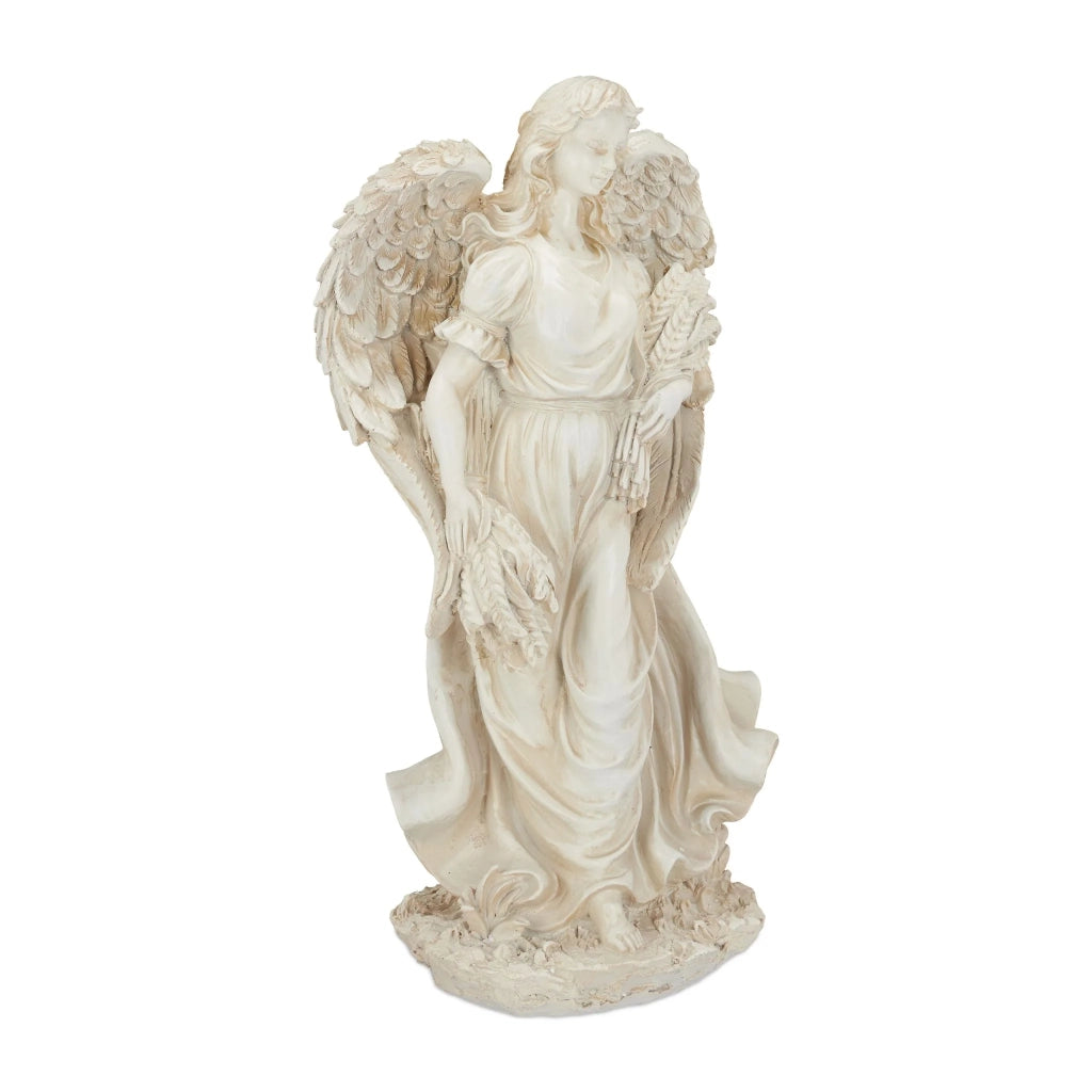 Statua decorativa angelo femminile classico 30 x 15 x 15 cm in resina bianca 13_0004903