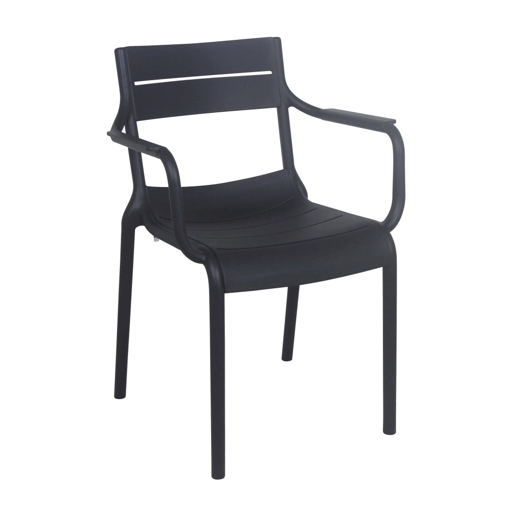 Oviala - Poltrona da giardino in plastica nera
