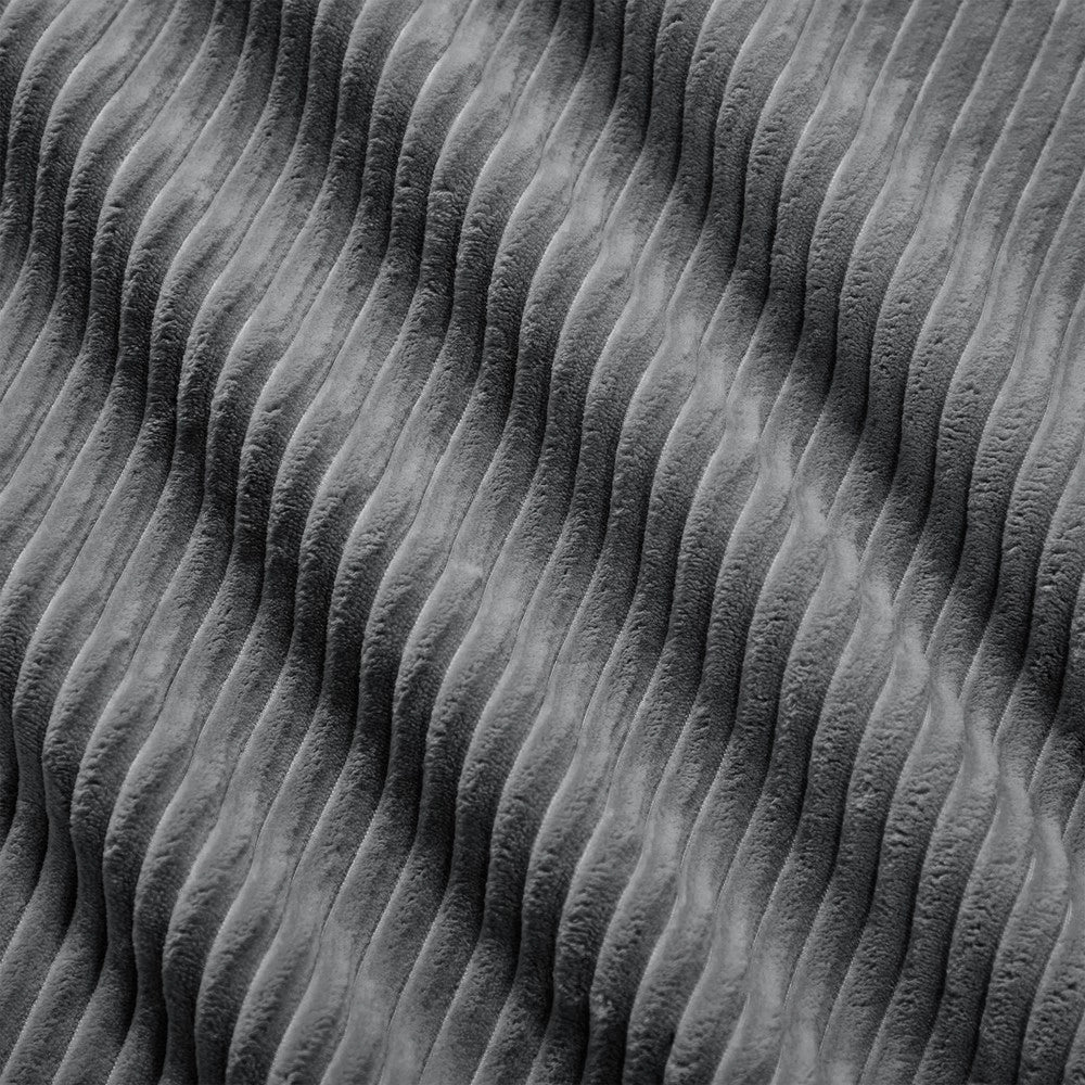 Divano angolare ¨C Minimal ¨C velluto grigio con cuscini
