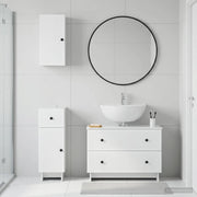 Set di armadietti da bagno in 3 pezzi EDE Bianco Lucido 3417742