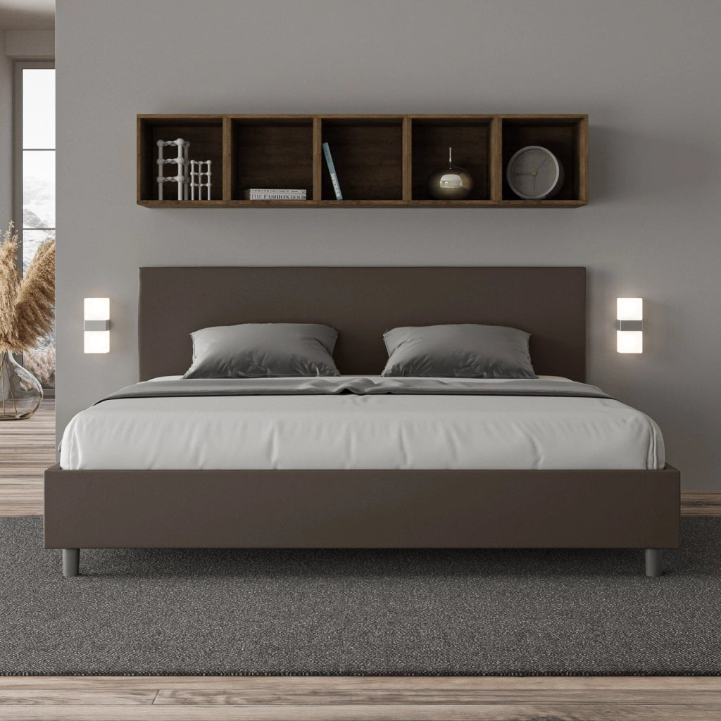 Letto Matrimoniale Extra Large 200x200 cm Senza Rete Adele Cappuccino
