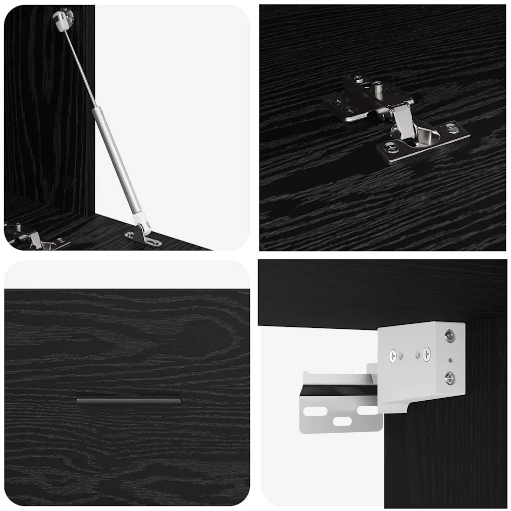 Armoire Murale 100 x 36,5 x 35 cm Bois d'ingénierie Chêne noir