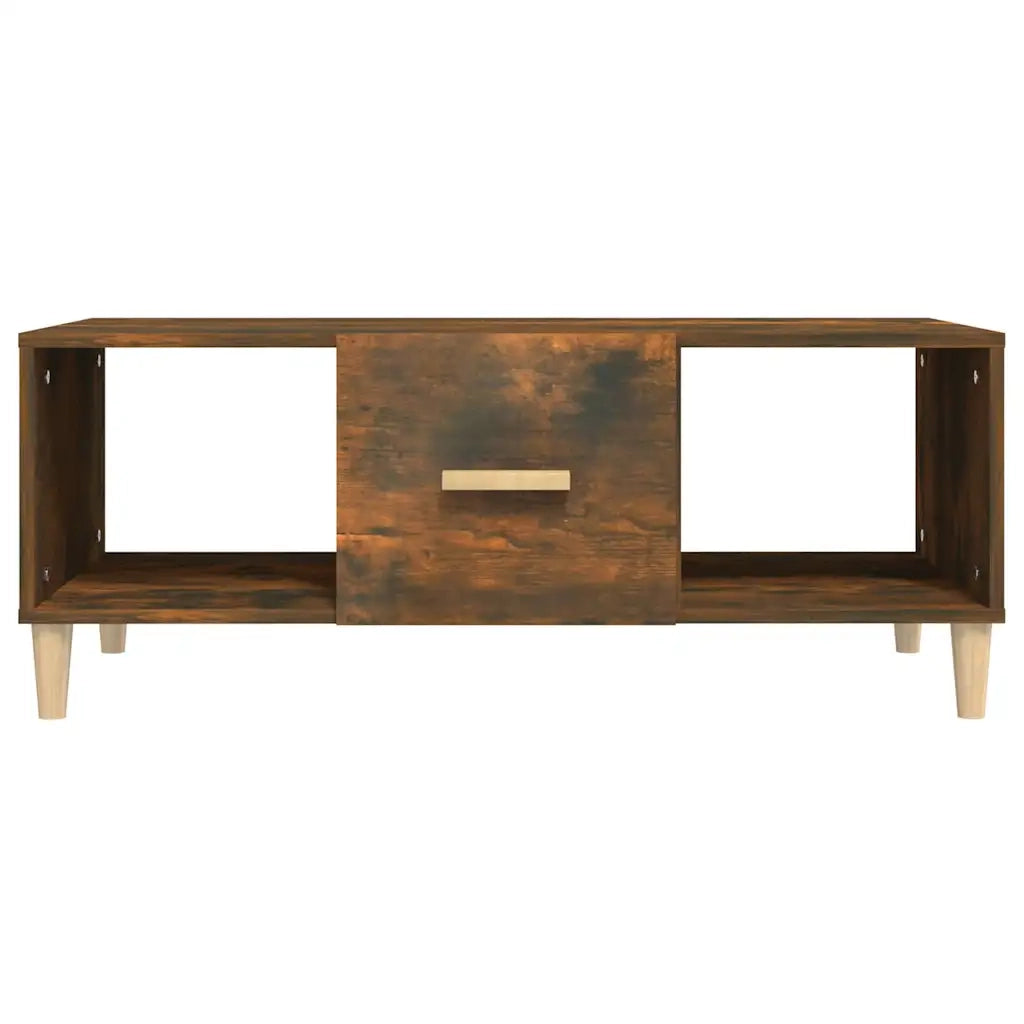 Tavolino da Salotto Rovere Fumo 102x50x40 cm Legno Multistrato 817525