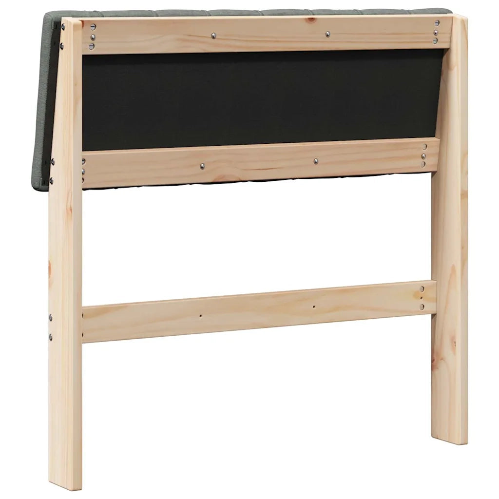 Testiera | Testata imbottita Grigio scuro 75 cm Pino massello