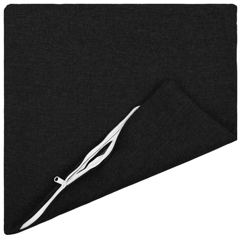 Cuscino con cuscino HEERLEN 6 pz Nero Tessuto 926396