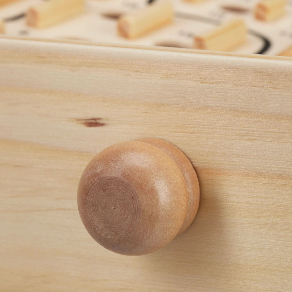 Gioco labirinto in legno per bambini 36 x 36 x 8 cm stimola abilità e destrezza design ludico in legno naturale 13_0003940