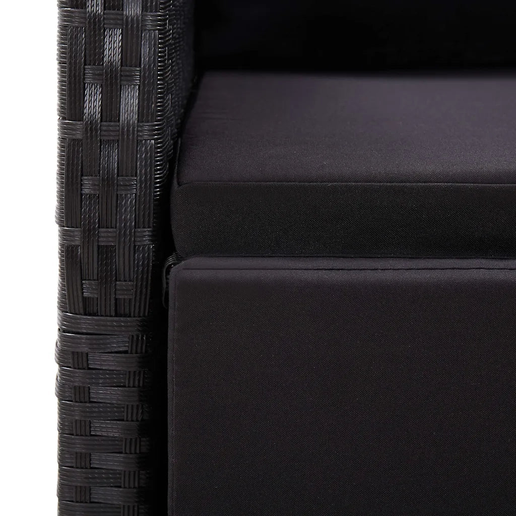 Set da Pranzo da Giardino 7 pz Nero 3067909