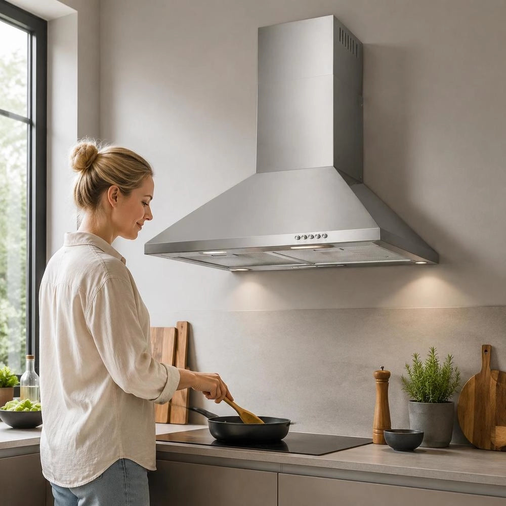 Extractor Hood, Cooker Hood, Stainless Steel, 600 Mm