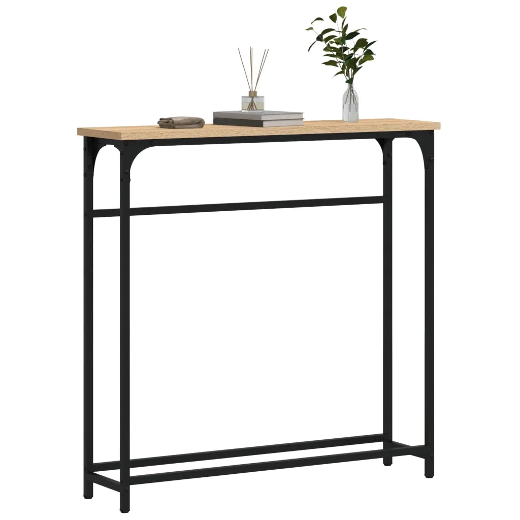 Table console Chêne Sonoma 75x19,5x75 cm Bois d'ingénierie