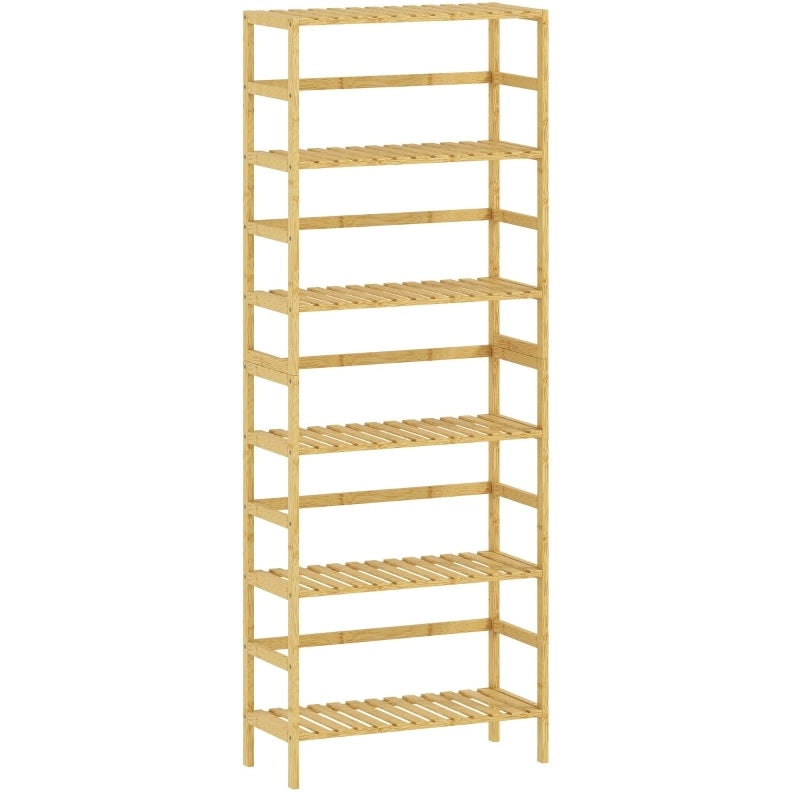 LIBRERIA a 6 livelli 60x26x161 cm Bambù Naturale