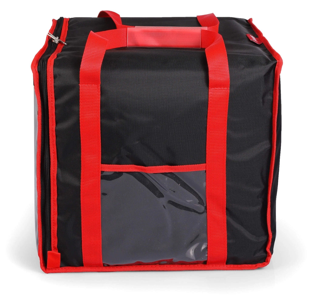 Borsa Termica Porta Pizze da Asporto 8/10 Cartoni Safemi Express 10 Nera e Rossa