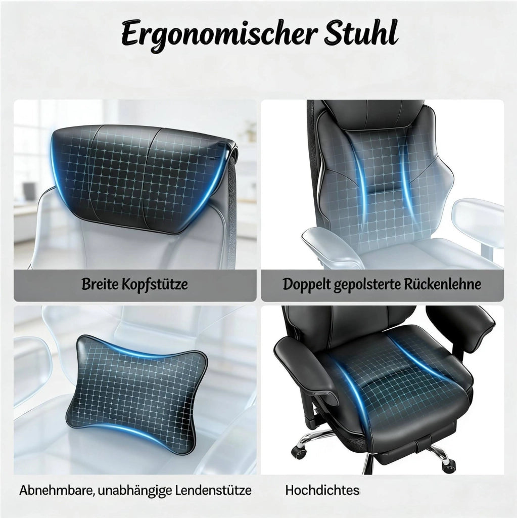 SEDIA DA UFFICIO ergonomica regolabile in altezza nera