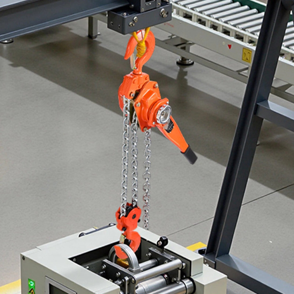 Paranco a Catena Manuale a Leva HSH6.0T, Capacità 6000 kg, Catena Acciaio G80 Sollevamento 6 m, Robusto ed Ergonomico per Officina Garage