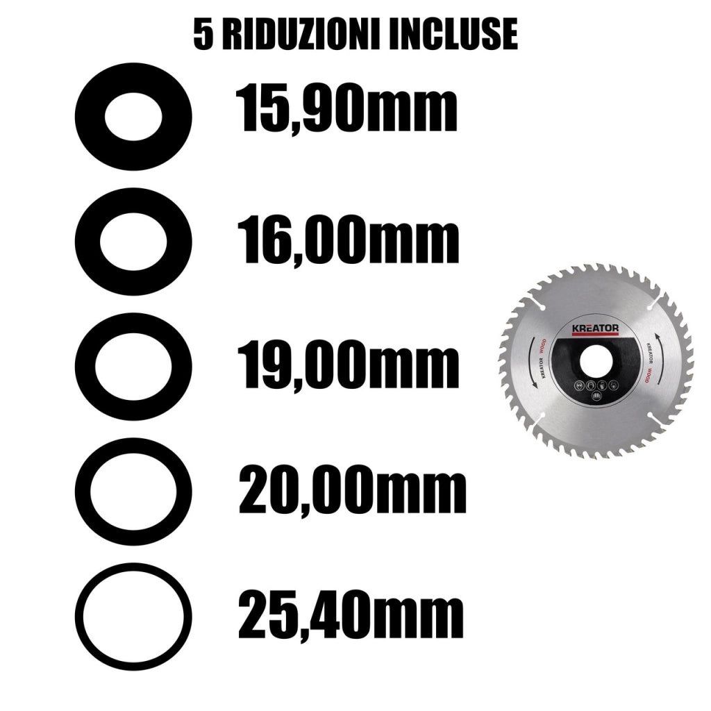 Lama a Disco per Legno 250 mm 48 Denti – Sega e Troncatrice KRT021301