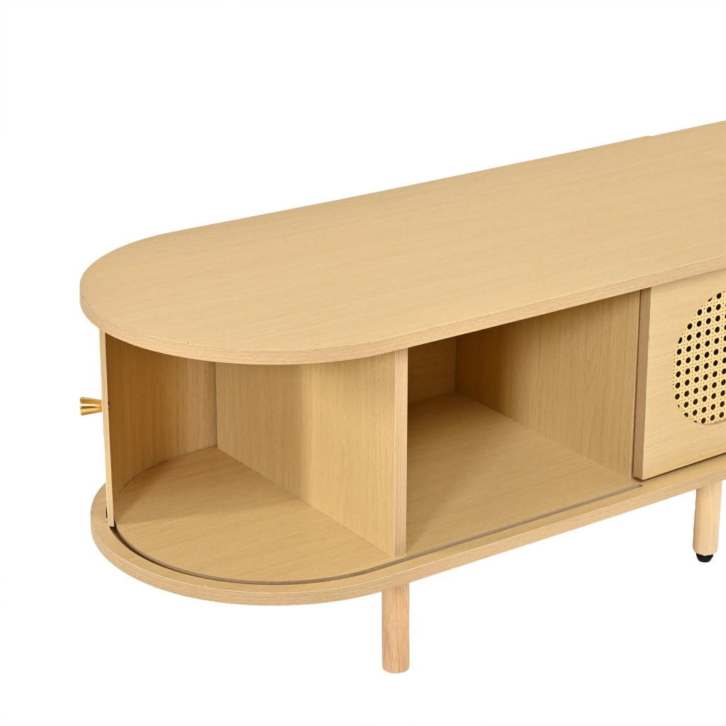 Mobile TV in MDF color legno chiaro 180 cm