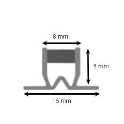 Giunto di dilatazione in plastica 2 metri : Modello - 12X8MM TRASPARENTE
