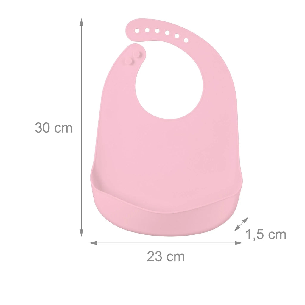 Set di 2 bavaglini in silicone pratici con tasca raccoglitrice regolabile 30 x 23 x 1,5 cm in silicone blu 13_0013739