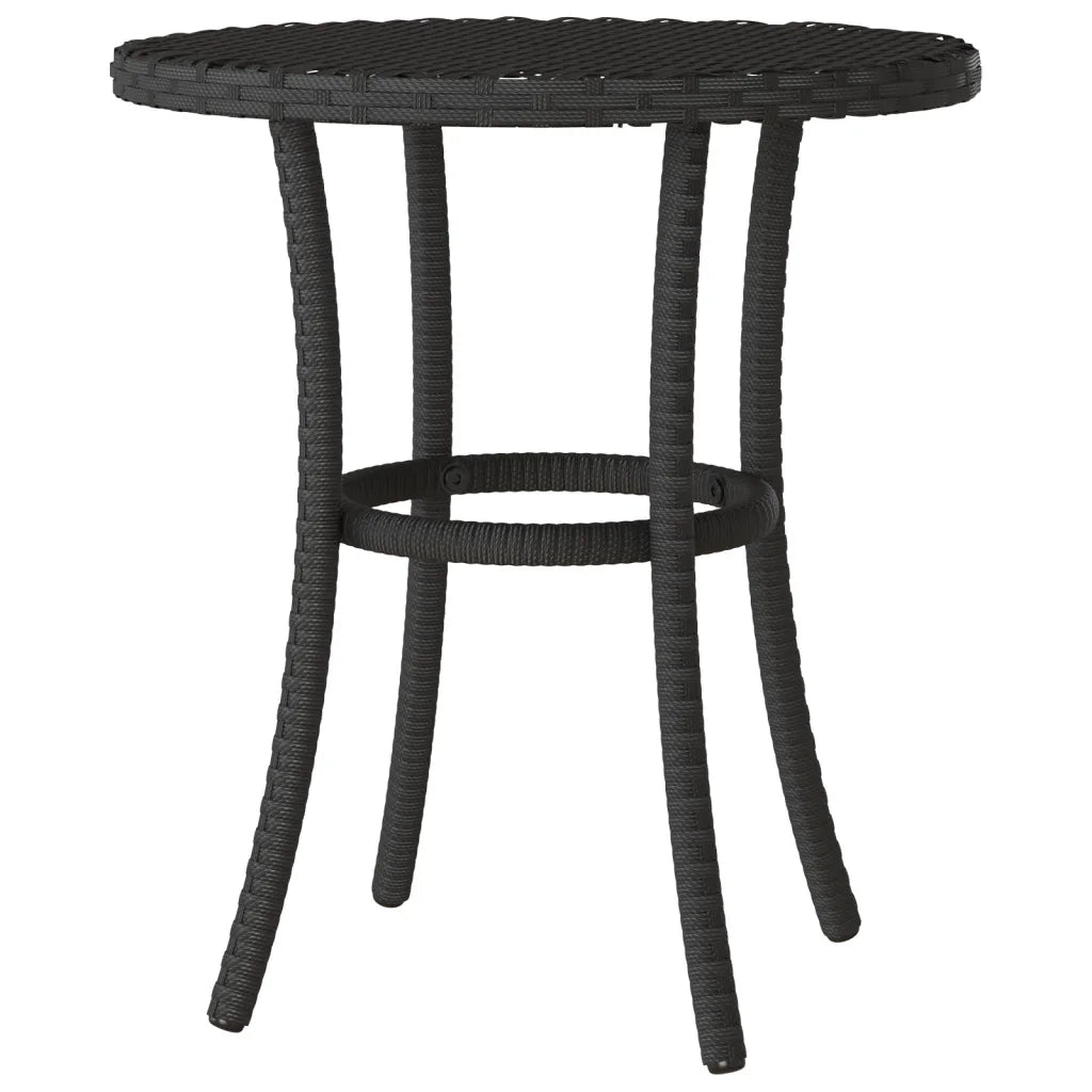 Set da Bistr¨° 3 pz | Set Salotto da Giardino con Cuscini Nero in Polyrattan