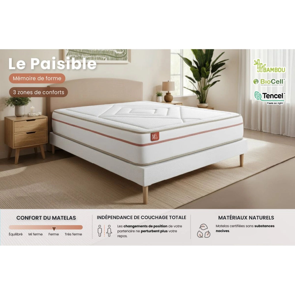140x190 cm Set materasso e base - Le Paisible