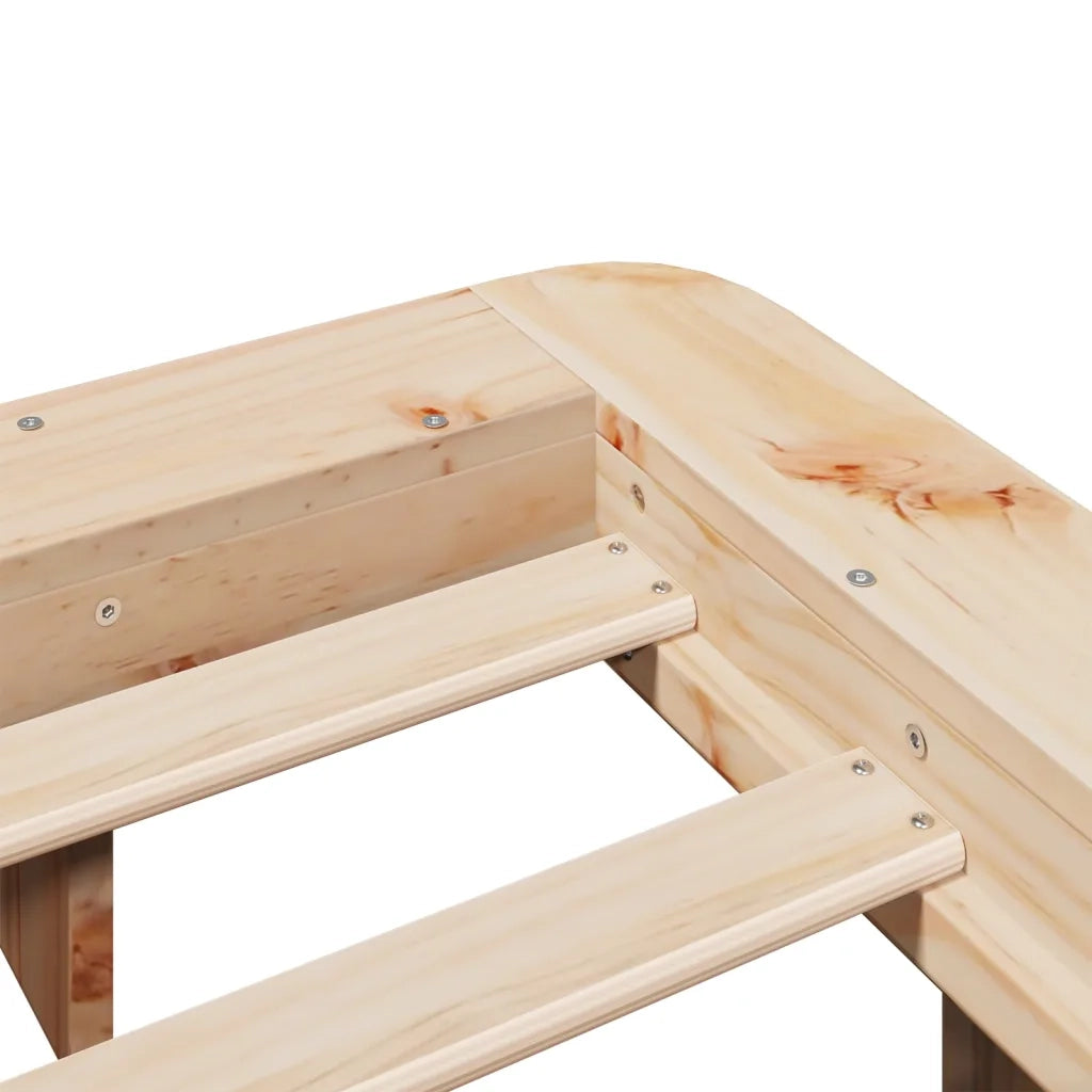Letto senza Materasso-Struttura Letto 120x200 cm in Legno Massello di Pino 236476