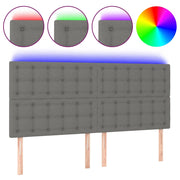 Testiera | Testata a LED GrigioScuro 180x5x118/128cm inTessuto