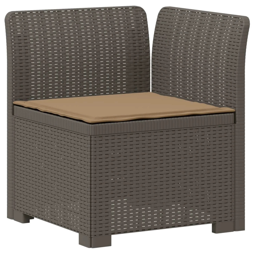 Divano da Giardino 4 Posti con Cuscini Aspetto Rattan PP 3443976