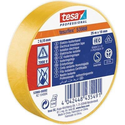 NASTRO PVC ISOLANTE IMQ TESA - GIALLO MM 19 ML 25- 10 pezzi