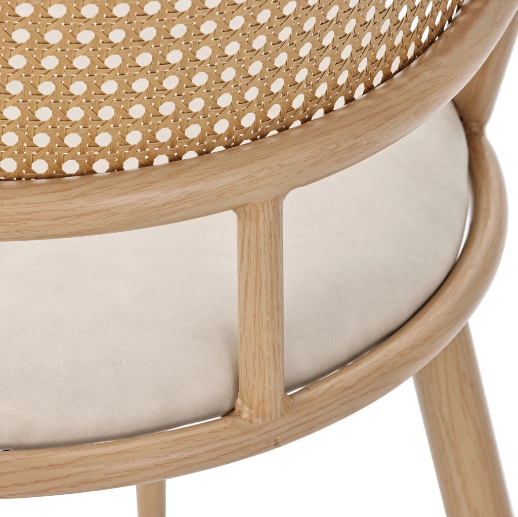 SEDIA DA PRANZO Set da 2 pezzi 60x59x49 cm Beige con schienale in rattan