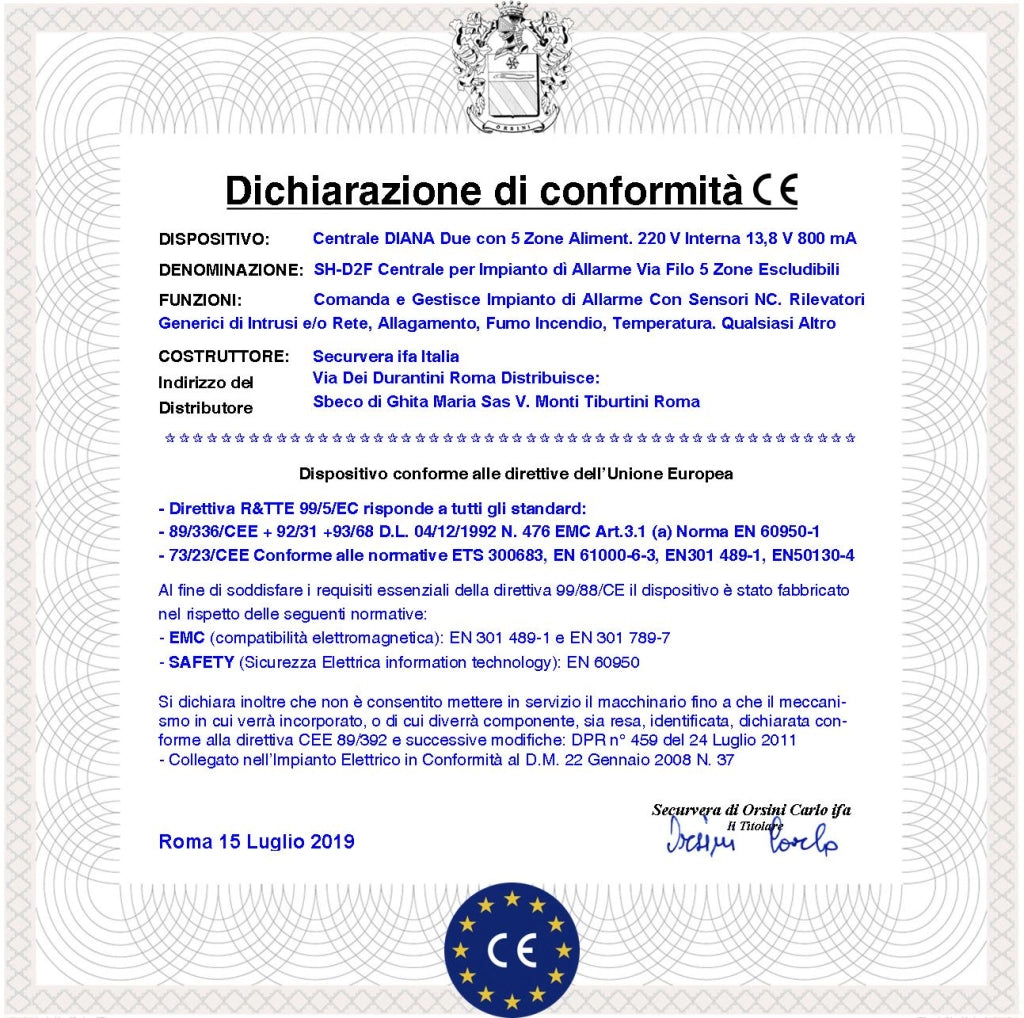Antifurto Kit Impianto Casy Centrale a 5 Zone 2 Contatti Magnetici Per Infissi Non Ferrosi 3 Sensori di Movimento Infrarossi Passivi Mini Sirena Lampegggiante Esterna 2 Chiavi Metallo Doppio Profilo